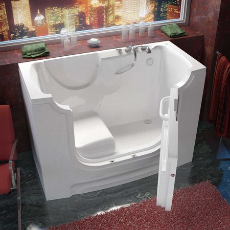 MEDITUB MediTub 30 x 60 White Soaking Wheelchair Accessible Bathtub 3060WCARWS